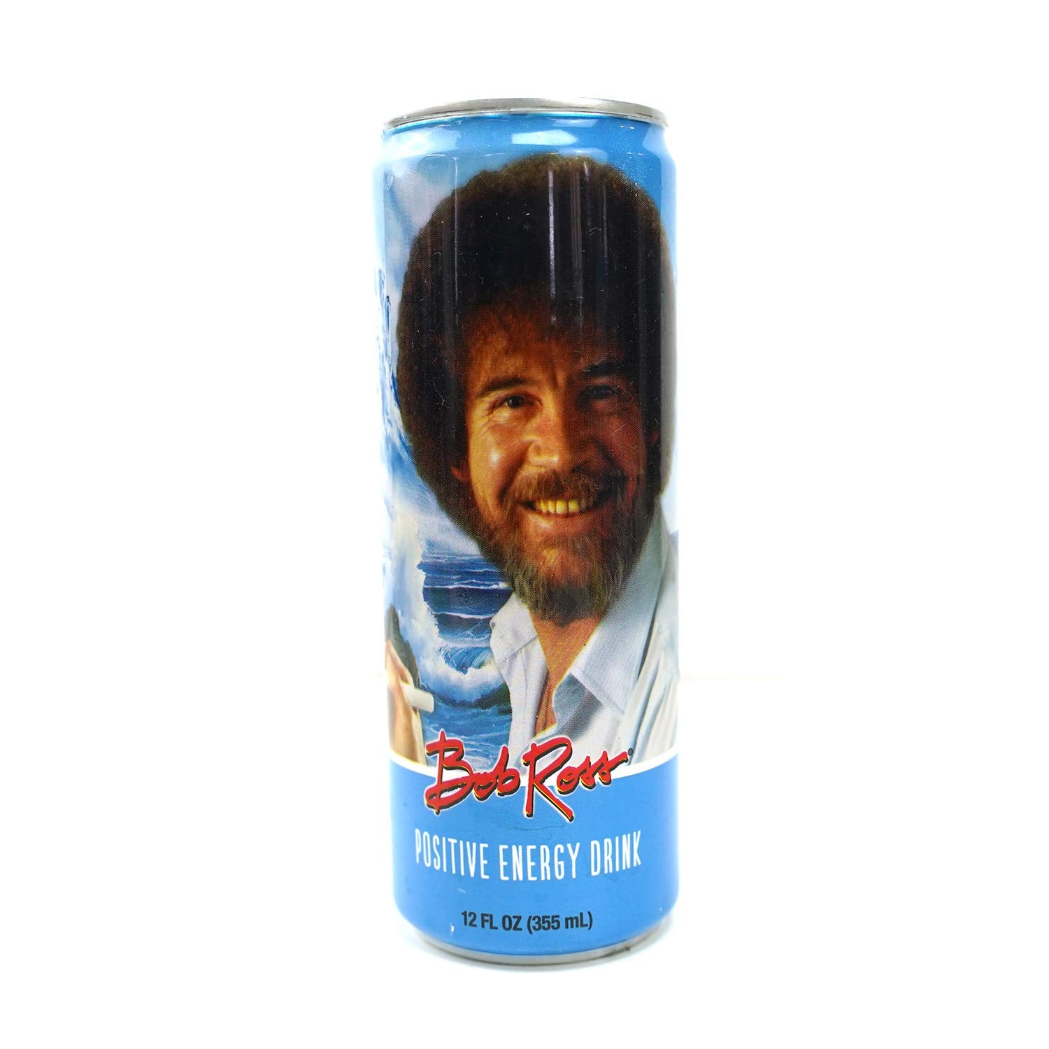 Bob Ross Positive Energy Drink 12 FL OZ (355mL) Can (2 Pack) With 2 GosuToys Stickers