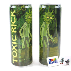 Rick and Morty Toxic Rick Energy Drink (2 Pack) with 2 Gosu Toys Stickers