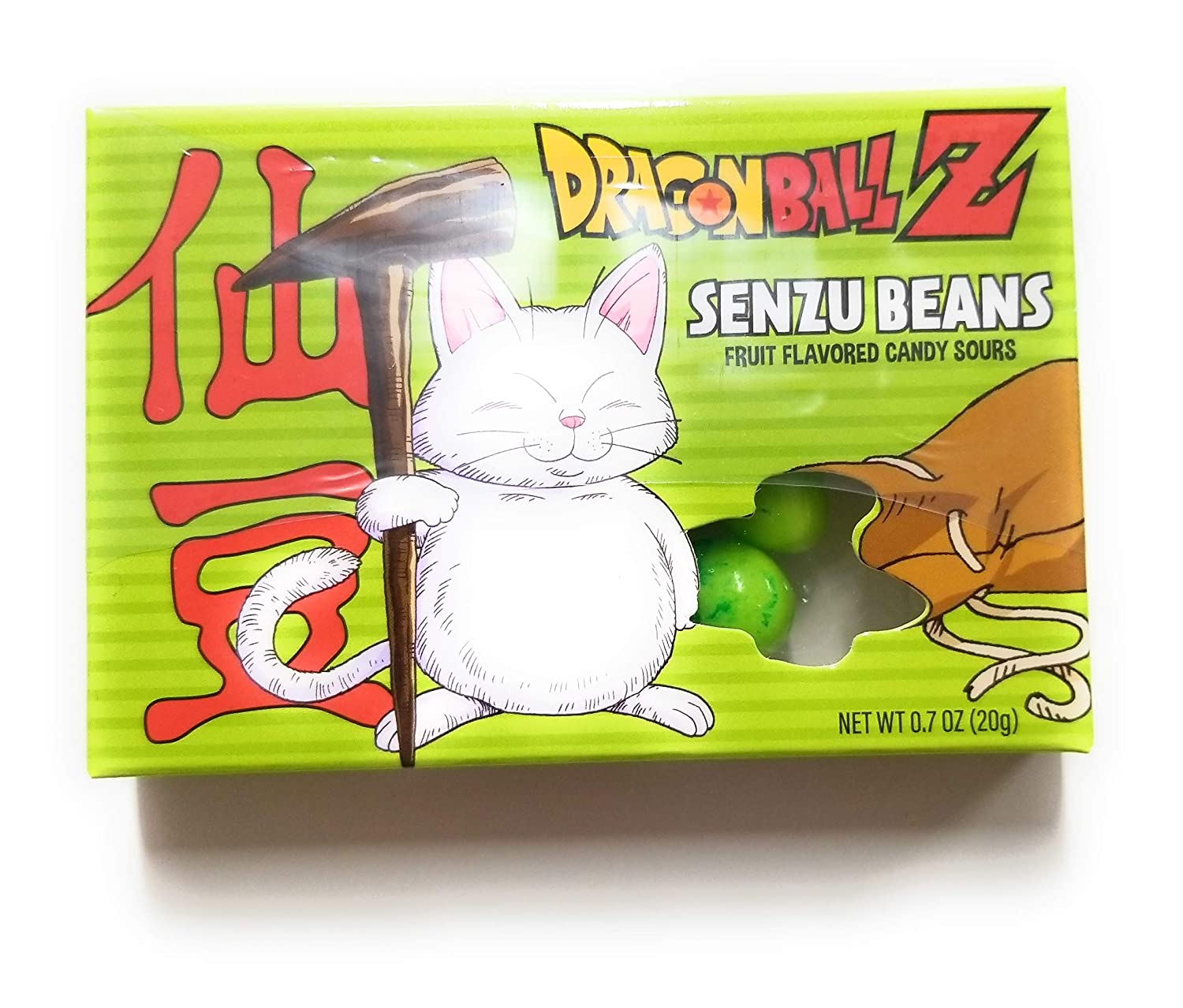 Dragonball Z Senzu Beans Candy Fruit Flavored DBZ Candy Sours (2 pack) with 2 Gosu Toys Stickers