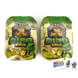 Treasure X Dino Gold Mini Dinos (2 Pack) with 2 GosuToys Stickers