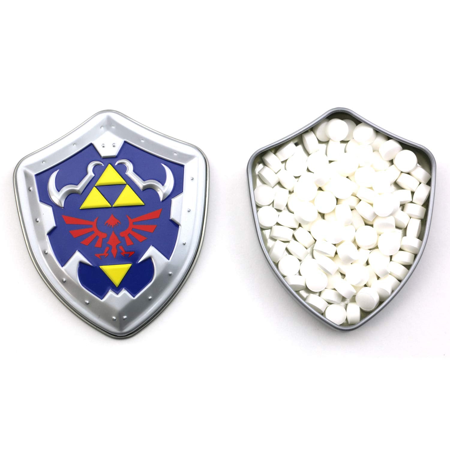 Nintendo Legend of Zelda Link Shield Tin Mints (2 Pack) Peppermint Flavor Gift Stuffer with 2 GosuToys Stickers