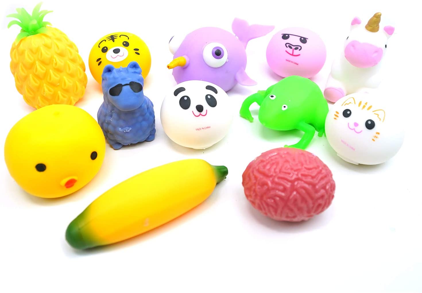 Gosu Toys Stress Dough Friends Soft Stress Balls Stretchy Dough Ball! (12 Pack Box)