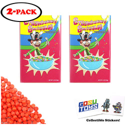 Rick and Morty Strawberry Smiggles Crunchy Strawberry Flavored Candy (2 Pack) with 2 GosuToys Stickers