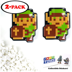 (2 Pack) Nintendo Legend of Zelda Retro Link Master Swords Tin Candy Orange Flavor Gift Stuffer with 2 GosuToys Stickers