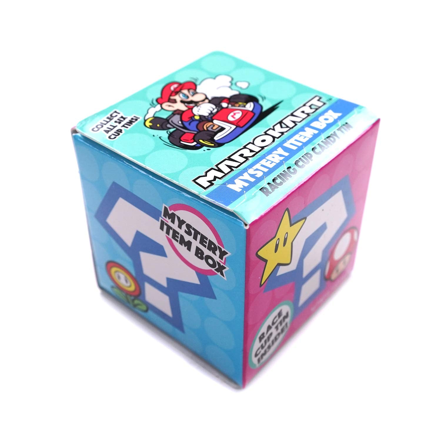 Mario Kart Mystery Item Box Racing cup Candy Tin (2pack) with 2 Gosu Toys Stickers
