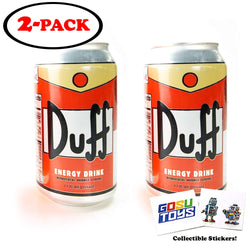 The Simpsons Duff Energy Drink (2 Pack) Wonderful Orange Flavor with 2 GosuToys Stickers Brand: Gosu Toys