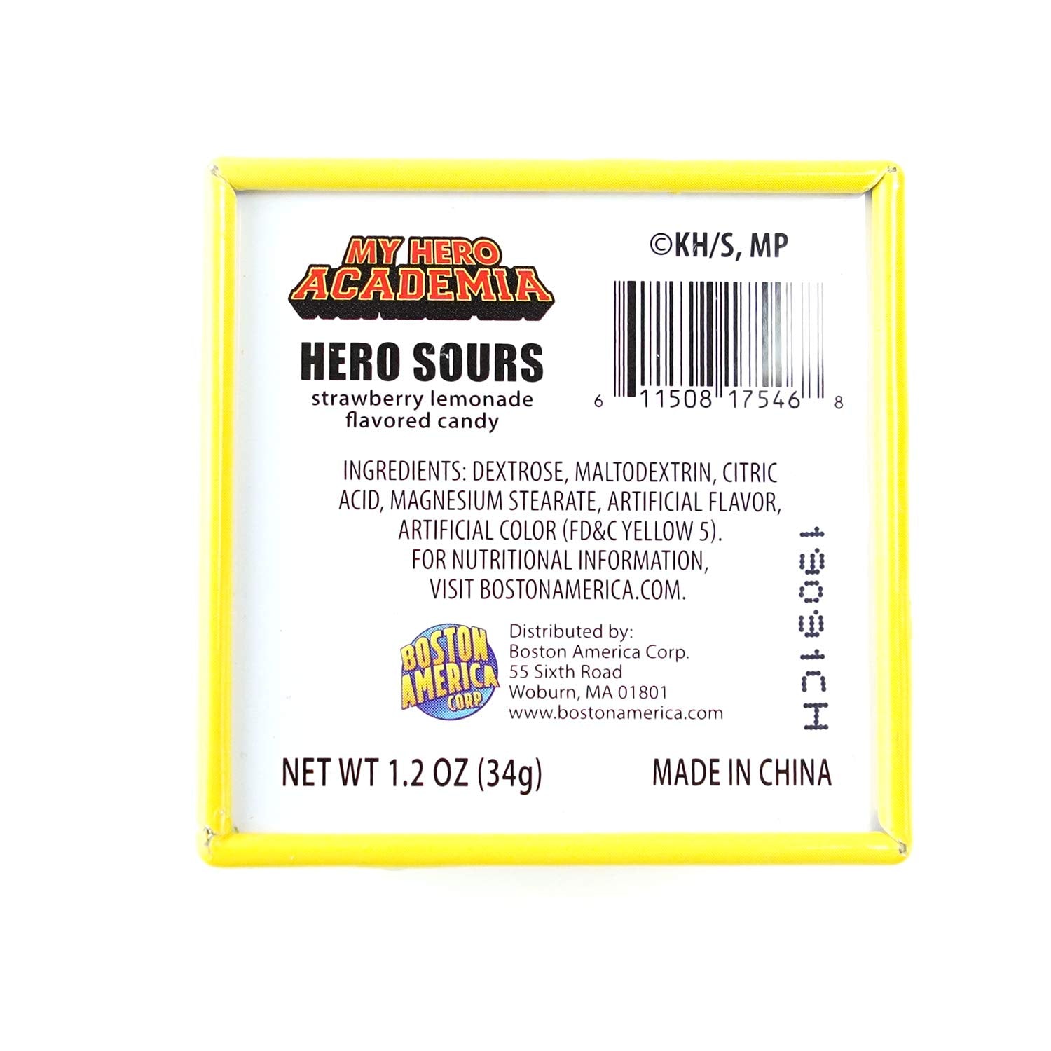 My Hero Academia U.A. High School Hero Candy (2 Pack) Strawberry Lemonade Flavored Sours with 2 GosuToys Stickers