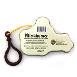 Rilakkuma Tin Candy Kechain Clip On (2 Pack) Marshmallow Flavor Lazy Days Sweets Gift Stuffer with 2 GosuToys Stickers