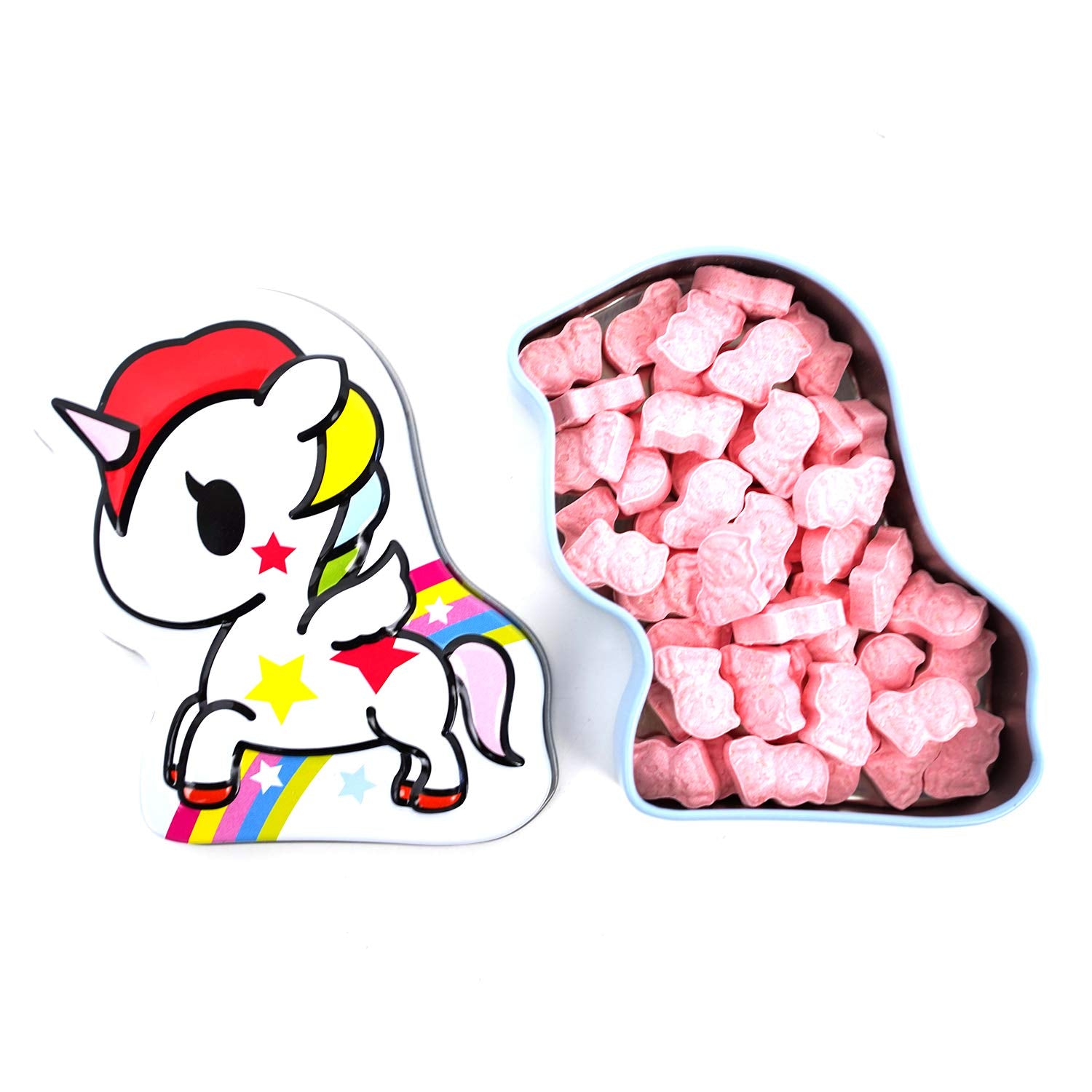 Tokidoki Unicorno Straberry Magical Candy Tins (2 Pack) with 2 GosuToys Stickers