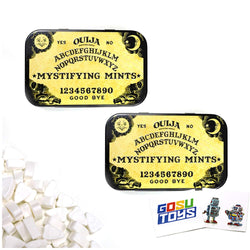 Mystifying Mints Ouija Board Tin with Planchette Shapped Mints (2 Pack) with 2 GosuToys Stickers