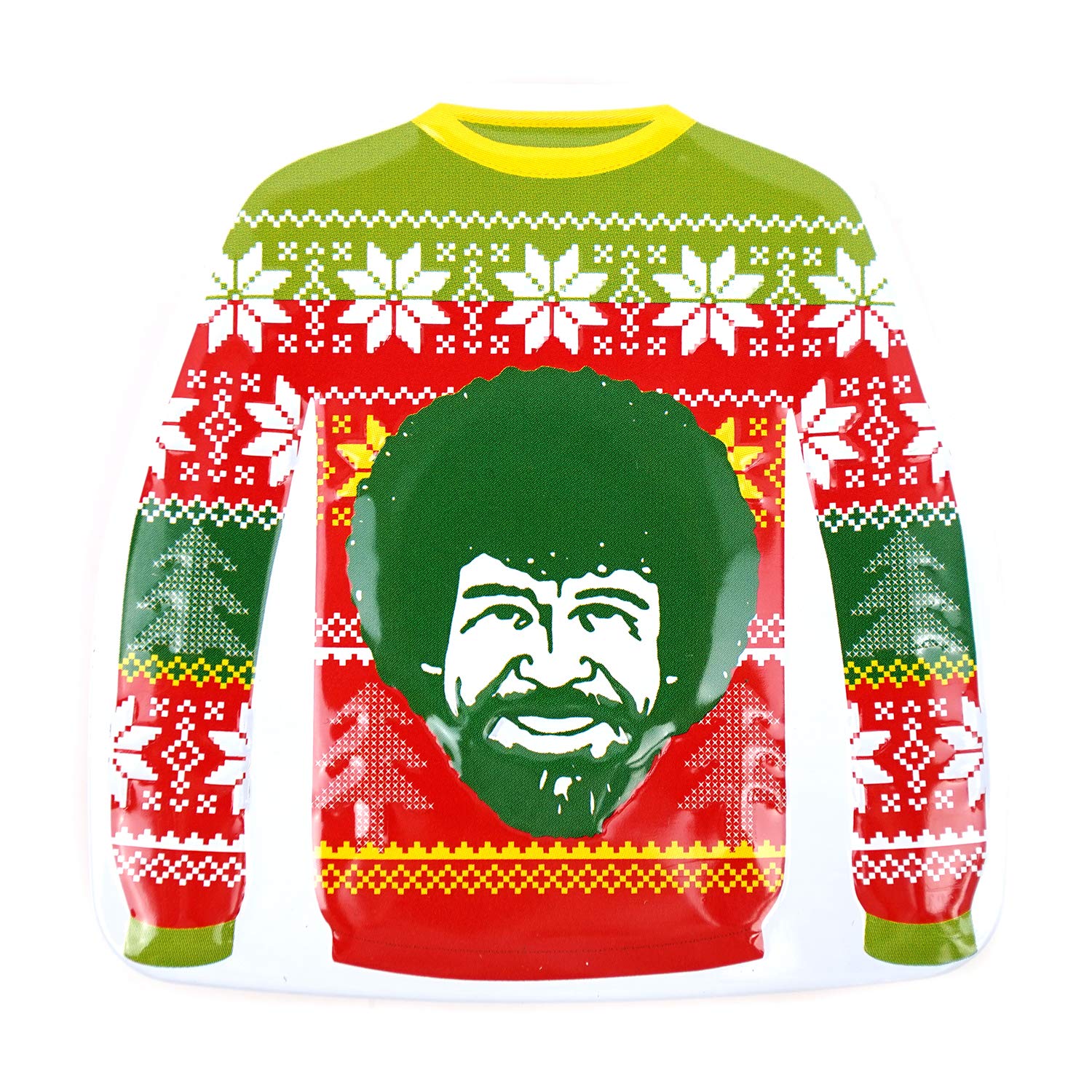 Merry Bob Ross Sweaters Happy Tree Shaped Green Apple Sour Candy (2 Pack) with 2 GosuToys Stickers