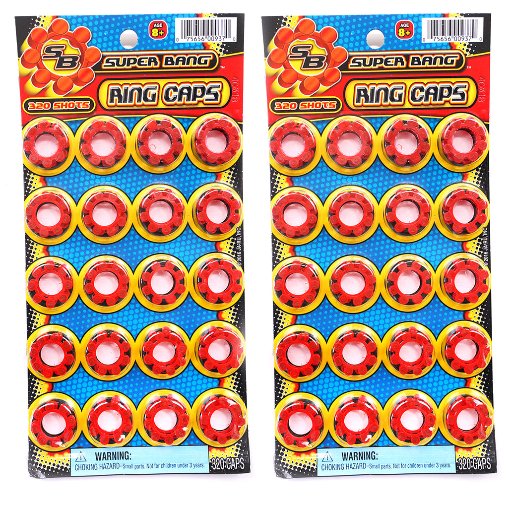 8 Shot Ring Caps, 9 x 8 Rings, 72 Total Shots. - Kids-Army.com